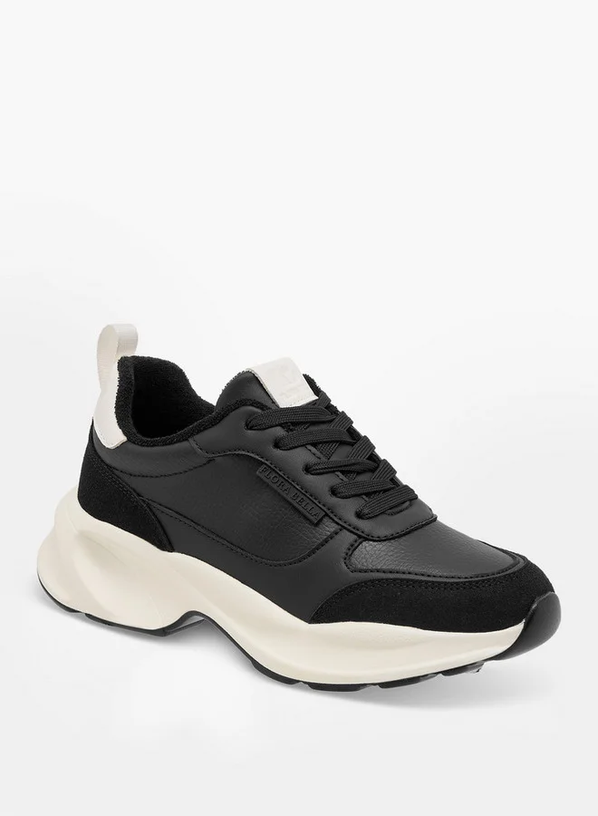 Flora Bella By Shoexpress Women's Logo Detail Sneakers with Lace-Up Closure