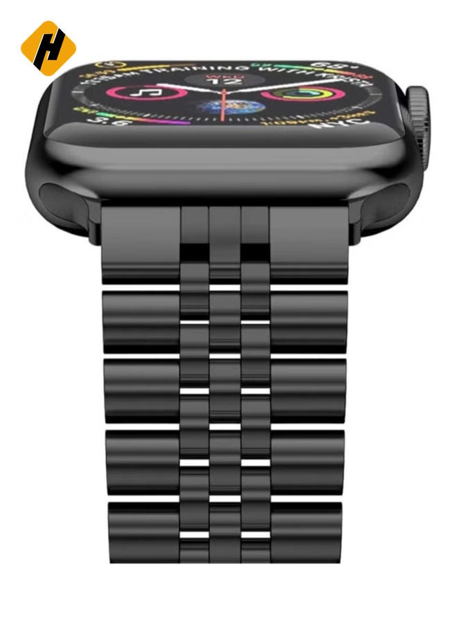 HuHa Compatible with Apple Watch Band 41mm 40mm 38mm, Stainless Steel Heavy Band with Butterfly Folding Clasp Link Bracelet for iWatch Series8/7/6/ SE Series 5/4/3/Men Women  - Image 3
