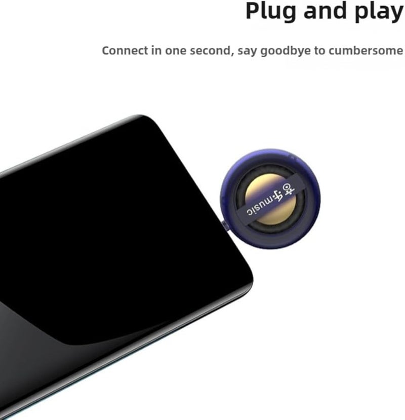 Y8 Transparent Blue Portable Music Amplifier Speaker with 5X Amplification Crystal Clear Sound for Cell Phones - Image 4