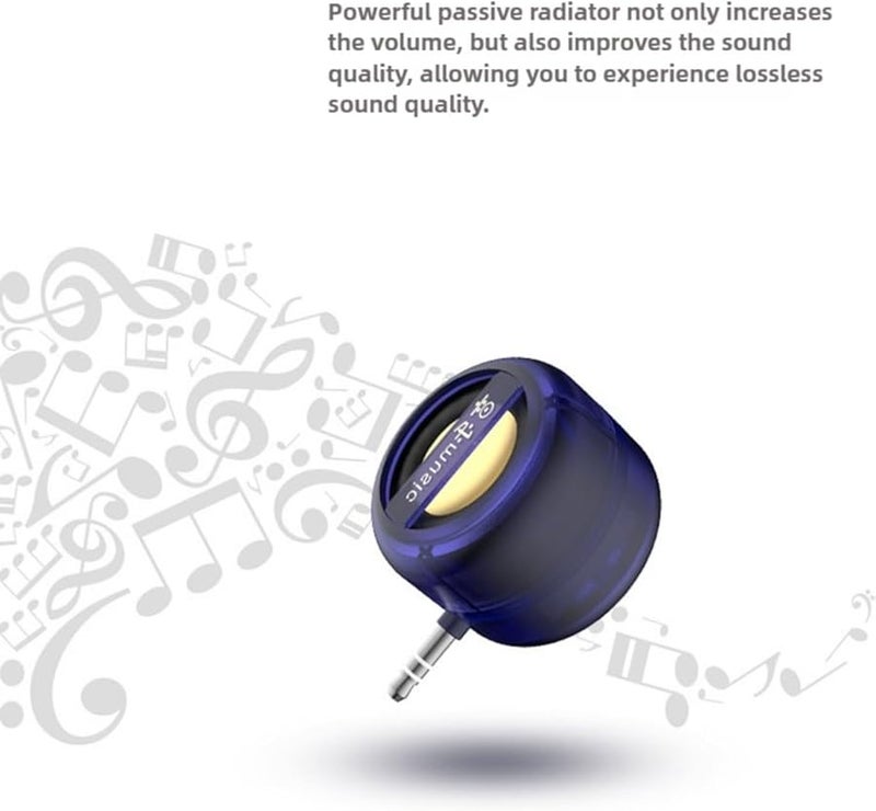 Y8 Transparent Blue Portable Music Amplifier Speaker with 5X Amplification Crystal Clear Sound for Cell Phones - Image 5