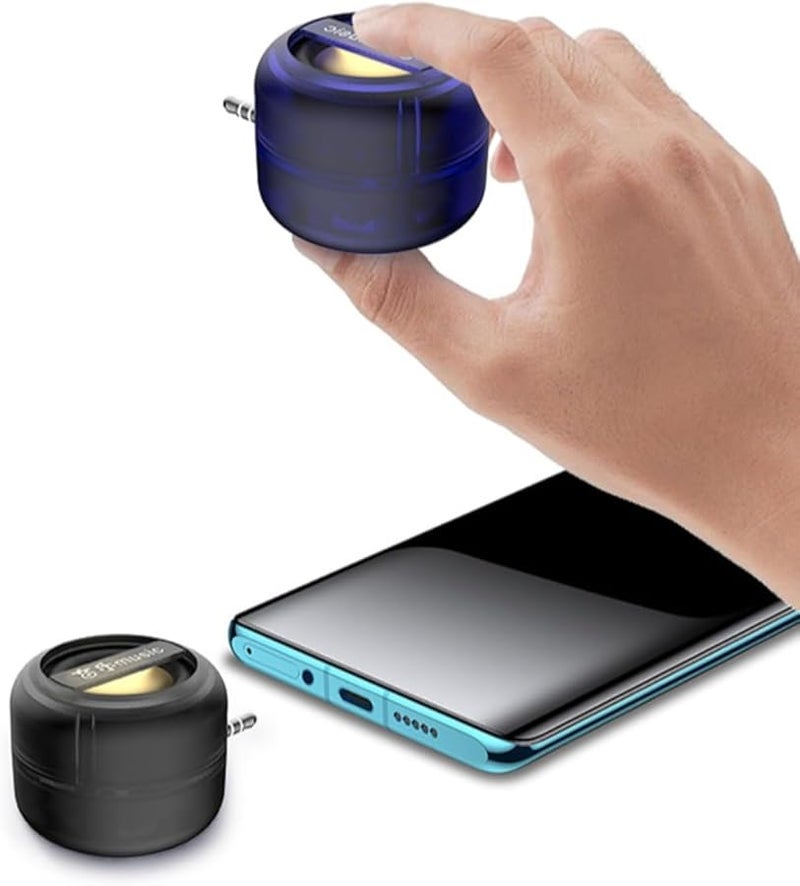 Y8 Transparent Blue Portable Music Amplifier Speaker with 5X Amplification Crystal Clear Sound for Cell Phones - Image 3