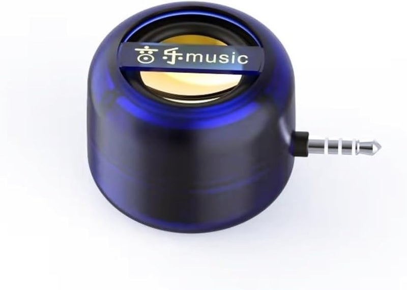 Y8 Transparent Blue Portable Music Amplifier Speaker with 5X Amplification Crystal Clear Sound for Cell Phones - Image 1