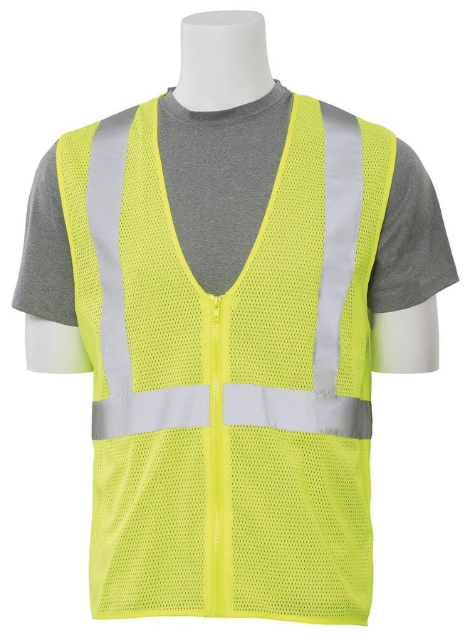 ERB 61450 S363 Class 2 Economy Mesh Safety Vest, Lime, 4X-Large