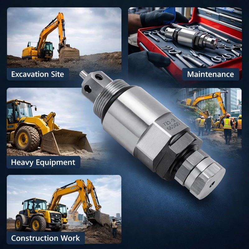 Standard Precise Sensitive Steel Secondary Relief Valve High Strength Heat Efficient for Excavation Equipment - Image 5