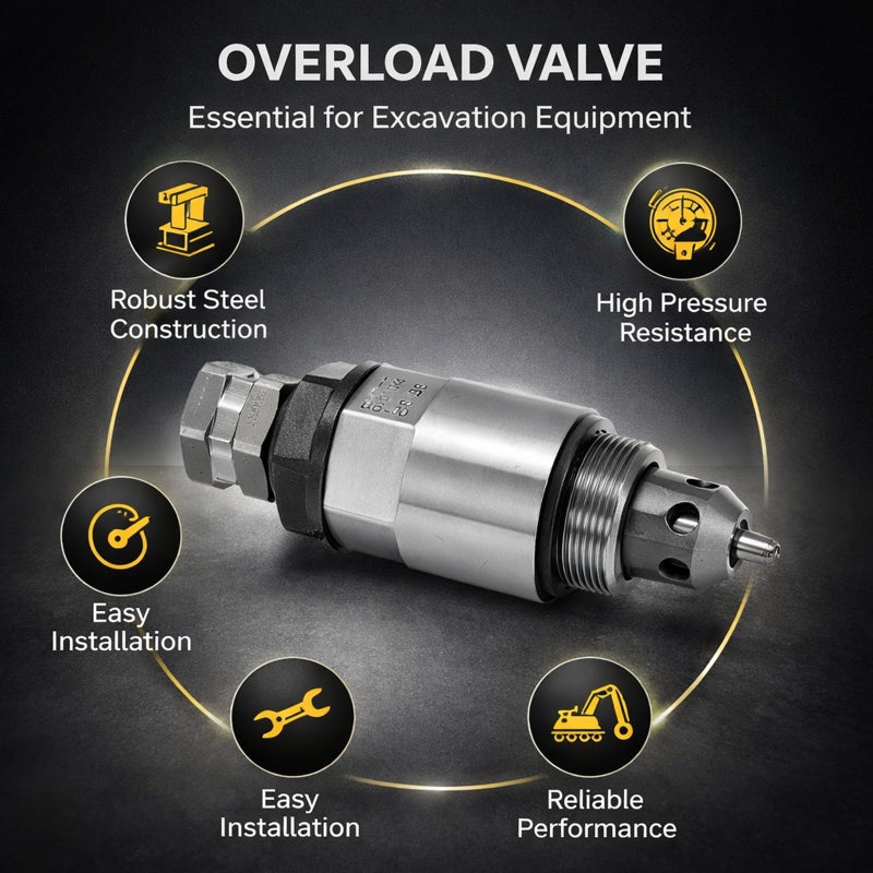 Standard Precise Sensitive Steel Secondary Relief Valve High Strength Heat Efficient for Excavation Equipment - Image 4