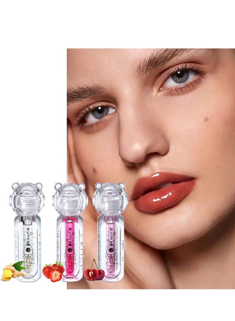 maffick MAFFICK Nourishing Lip Oil- Natural Lip Essence Conditioner: Moisturizing, Reducing Lip Wrinkles, Preventing Dryness and Chapping for Glossier Lips  - Image 3