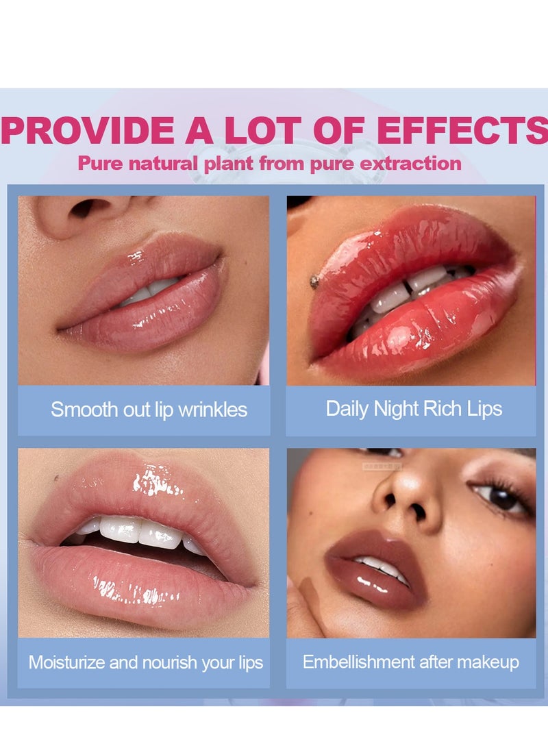 maffick MAFFICK Nourishing Lip Oil- Natural Lip Essence Conditioner: Moisturizing, Reducing Lip Wrinkles, Preventing Dryness and Chapping for Glossier Lips  - Image 5