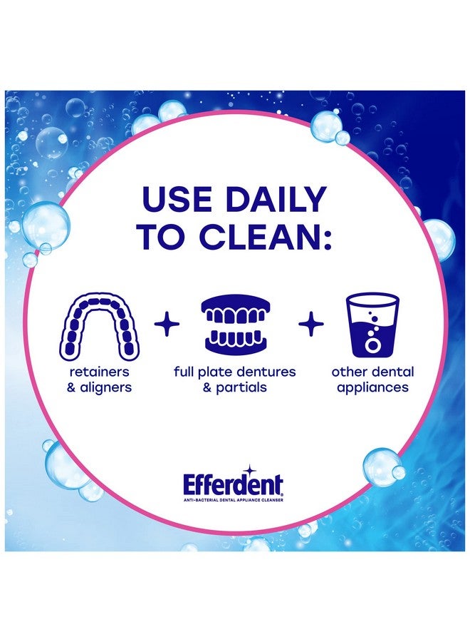 Efferdent Retainer Cleaning Tablets, Denture Cleanser Tablets for Dental Appliances, Complete Clean, 126 Tablets - Image 3