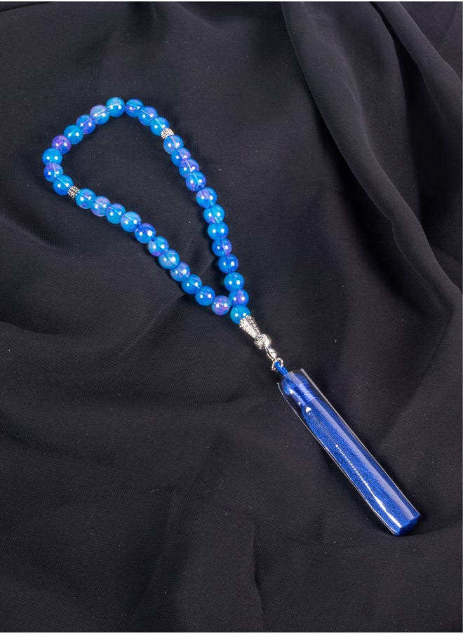 The Black Pearl Accessories Blue Alabaster Stone Prayer Bead of 33 Beads  - Image 1