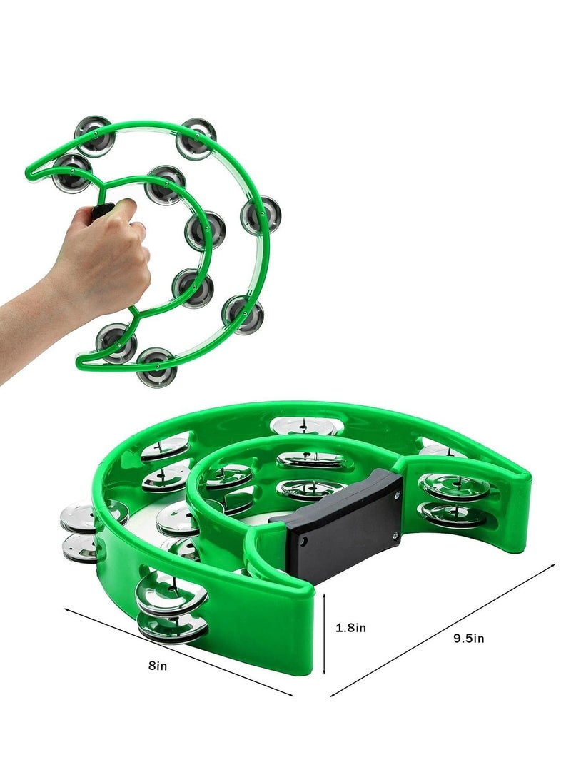 الدف المزدوج الصف المعادن جينجلز باليد قرع نصف القمر الدفوف الموسيقية الهدايا للأطفال والكبار، KTV، حزب - الأخضر - pzsku/Z677B0E3C04C6066F8549Z/45/_/1714833760/603dc0b2-44b6-423b-abb3-2418713e6741