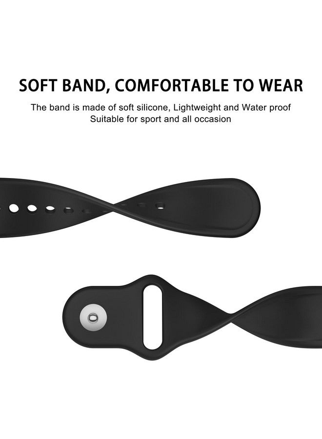 Tobfit Silicone Band for Fitbit Charge 5/6 Fitness Tracker (Watch Not Included), Soft Adjustable Replacement Strap with Hidden Buckle, Sport Wristband for Men Women(Black) - Image 5