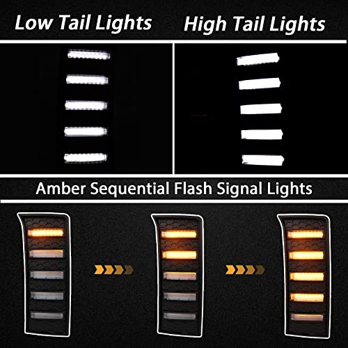 PGTOPONE Switchback White/Amber LED Front Fog Daytime Running Lamp Dynamic Sequential LED Turn Signal Light Function Compatible with Toyota Tundra 2022 2023 SR SR5 Limited - Image 3