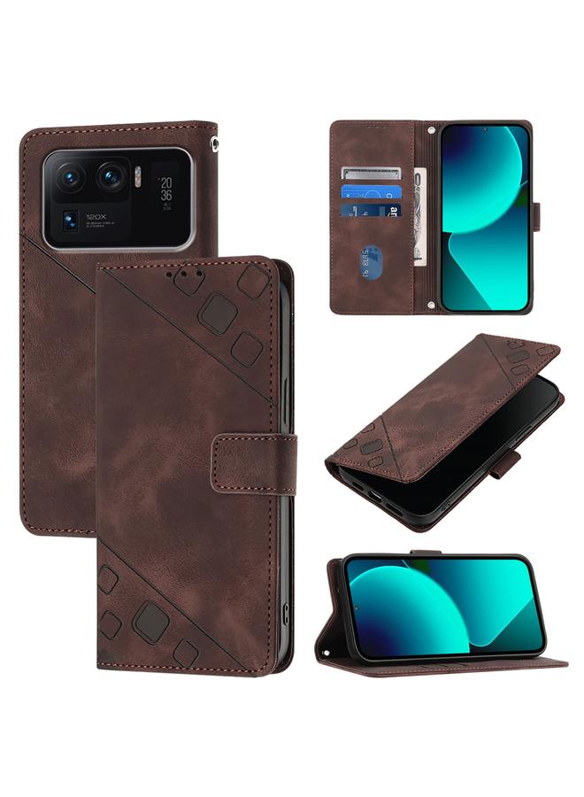 The Bros Case For Xiaomi Mi 11 Ultra Skin Feel Embossed Leather Phone Case