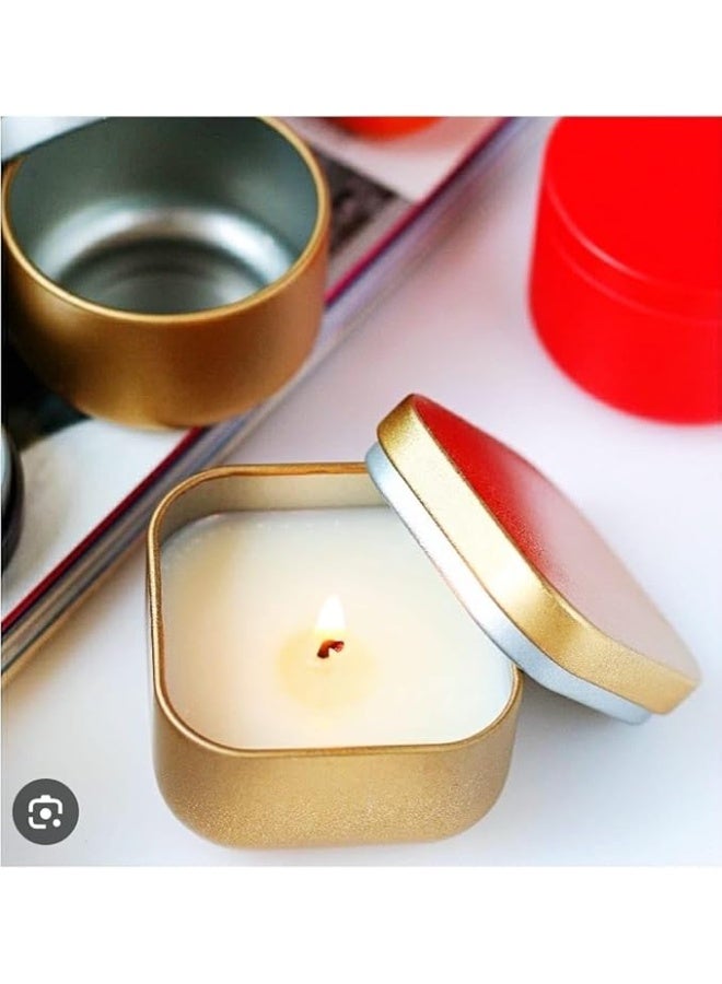 سبيس شوب شمعة معطرة بالفانيليا بليس في علبة ذهبية وقت احتراق طويل هدية مثالية للاسترخاء المنزلي والعلاج العطري ذهبي - Image 5