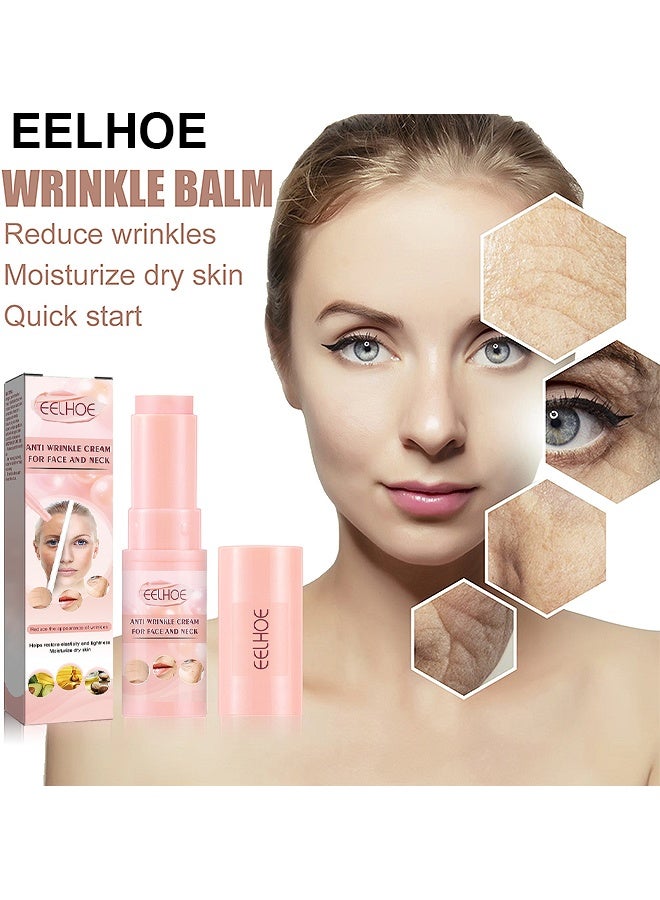 إيلهو كريم مضاد للتجاعيد للوجه والرقبة كريم مضاد للشيخوخة عصا لتفتيح الخطوط الدقيقة للوجه ، ترطيب وشد عصا كريم العناية بالبشرة المضادة للشيخوخة - Image 1