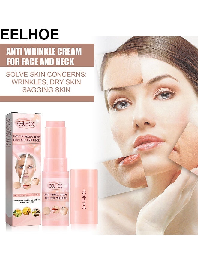 إيلهو كريم مضاد للتجاعيد للوجه والرقبة كريم مضاد للشيخوخة عصا لتفتيح الخطوط الدقيقة للوجه ، ترطيب وشد عصا كريم العناية بالبشرة المضادة للشيخوخة - Image 2