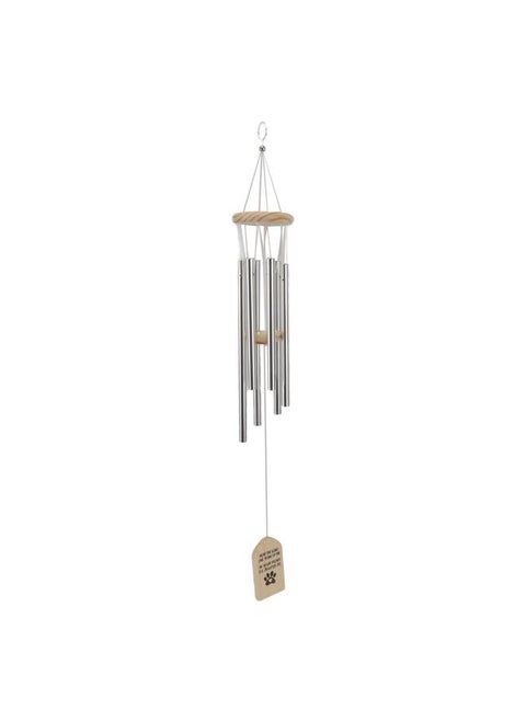 Pet Memorial Wind Chimes Wooden Outdoor Sympathy Wind Chimes Dog Memorial Remembrance Gifts with Thickened Aluminum Tubes for Home Garden Decor