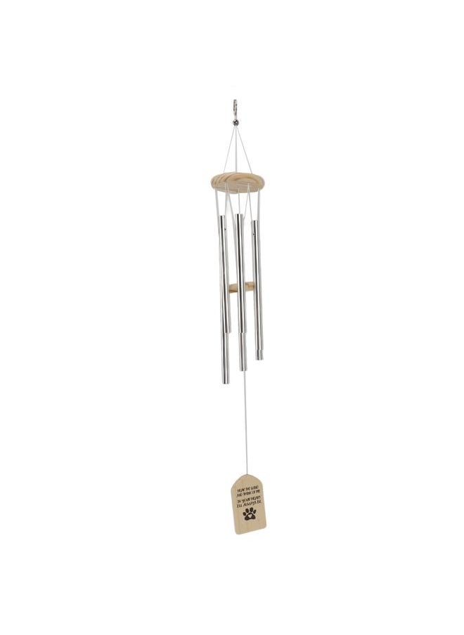Pet Memorial Wind Chimes Wooden Outdoor Sympathy Wind Chimes Dog Memorial Remembrance Gifts with Thickened Aluminum Tubes for Home Garden Decor