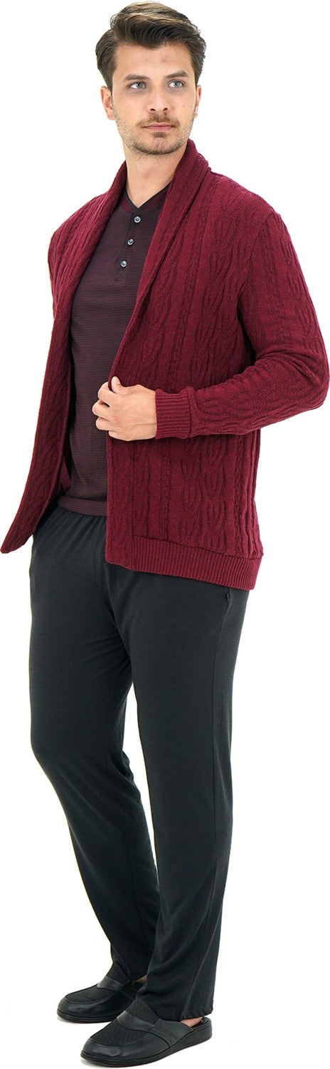 D'S DAMAT Knitwear Cardigan Claret Red  - Image 2