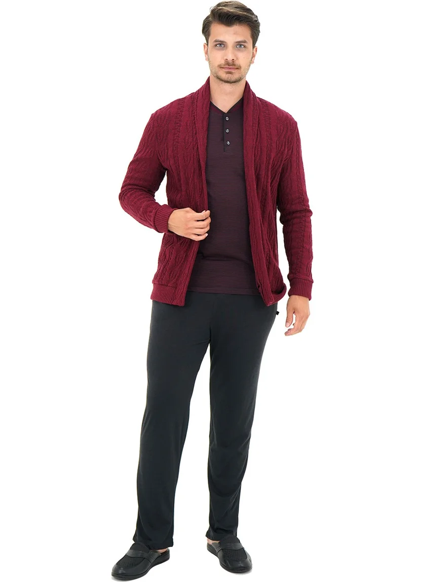 D'S DAMAT Knitwear Cardigan Claret Red
