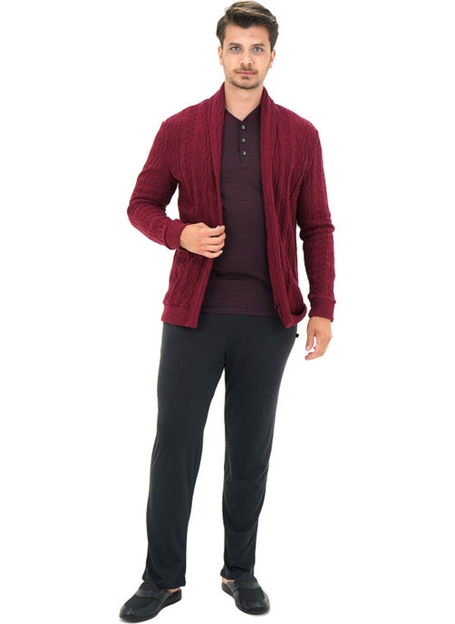 D'S DAMAT Knitwear Cardigan Claret Red  - Image 1