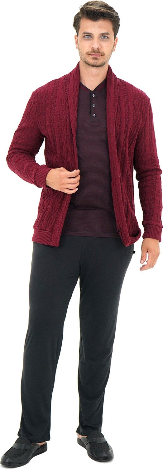 D'S DAMAT Knitwear Cardigan Claret Red  - Image 1
