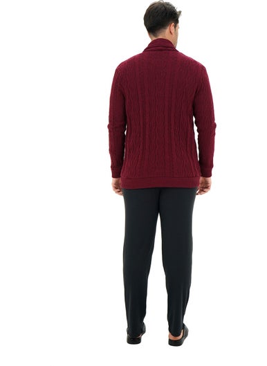 D'S DAMAT Knitwear Cardigan Claret Red  - Image 3