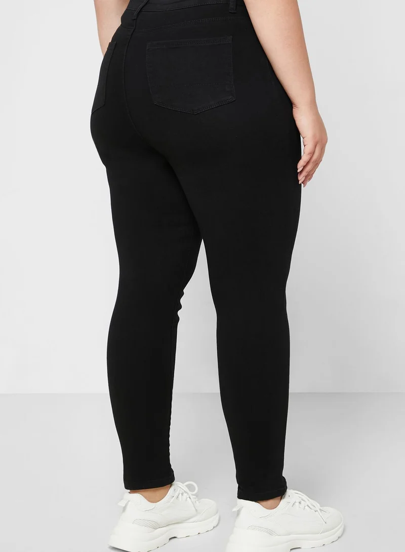 BRAVE SOUL High Waist Pocket Detail Skinny Jeans