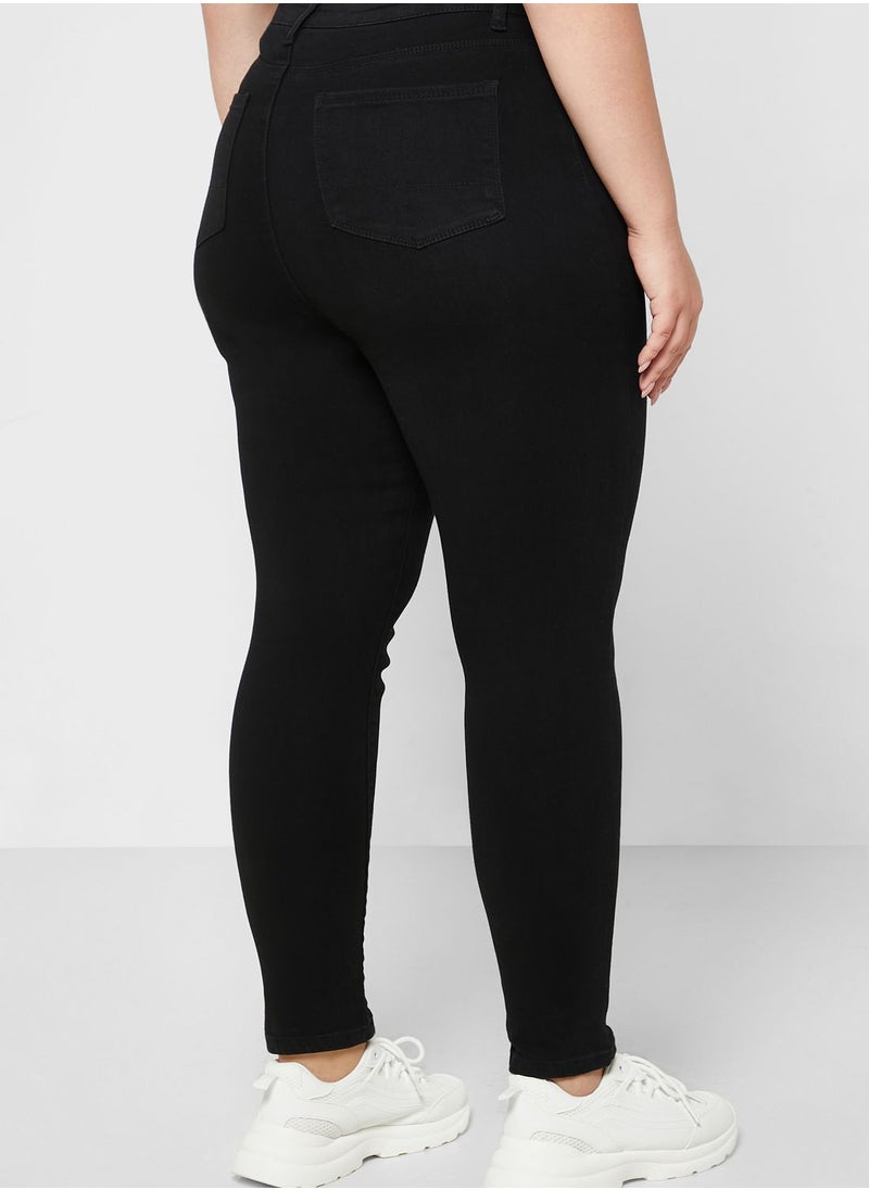 BRAVE SOUL - High Waist Pocket Detail Skinny Jeans - Image 1