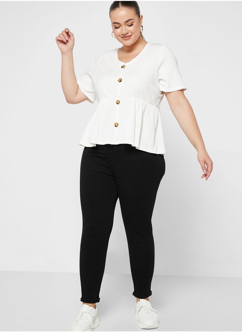 BRAVE SOUL - High Waist Pocket Detail Skinny Jeans - Image 1