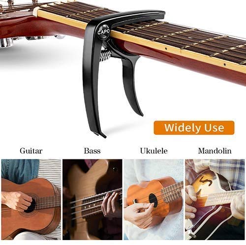 Mustang One Handed Trigger Guitar Metal Capo Quick Change For Ukulele, Electric And Acoustic Guitars - Image 2
