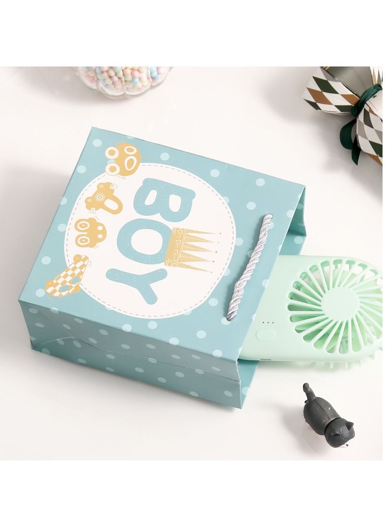 Cartoon boy and girl gift bag Cute baby's birthday gift bag Paper bag birthday gift 2 packs 1pink 1 blue - Image 2