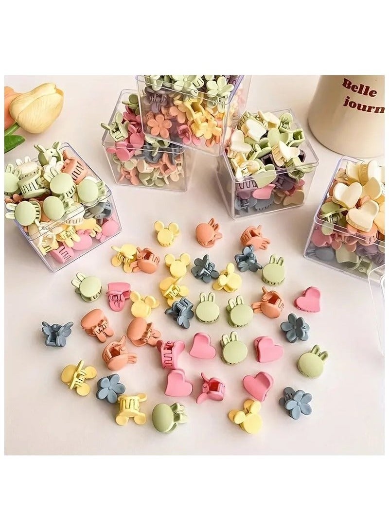 50pcs Small Hair Claw Clips For Girls And Women,Cute Flower Tiny Claw Clips for Thin Hair Assorted Color Hair Styling Accessories - Image 3