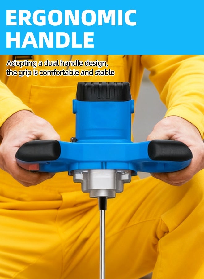 ALongDeng Cement Mixer 900W Electric Mud Mixer Portable Drill Mixer for Concrete Cement Paint Grout and Plaster Adjustable Paddle Mixer with Two-Hand Grip - Image 5