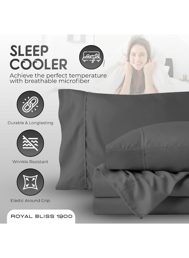 Royal MILLAANN Top Split Flex Head Cal King Sheet Set - Egyptian Quality Ultra-Soft Bed Sheets - Double Brushed - Deep Pockets, Easy Fit - 5 Piece Set- Fade Resistant  - Image 3