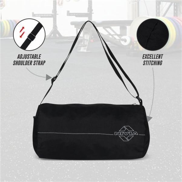 نيفيا حقيبة دافل أساسية من نيفيا – بوليستر أسود – 12 لتر، خفيفة ومقاومة للماء - Image 4