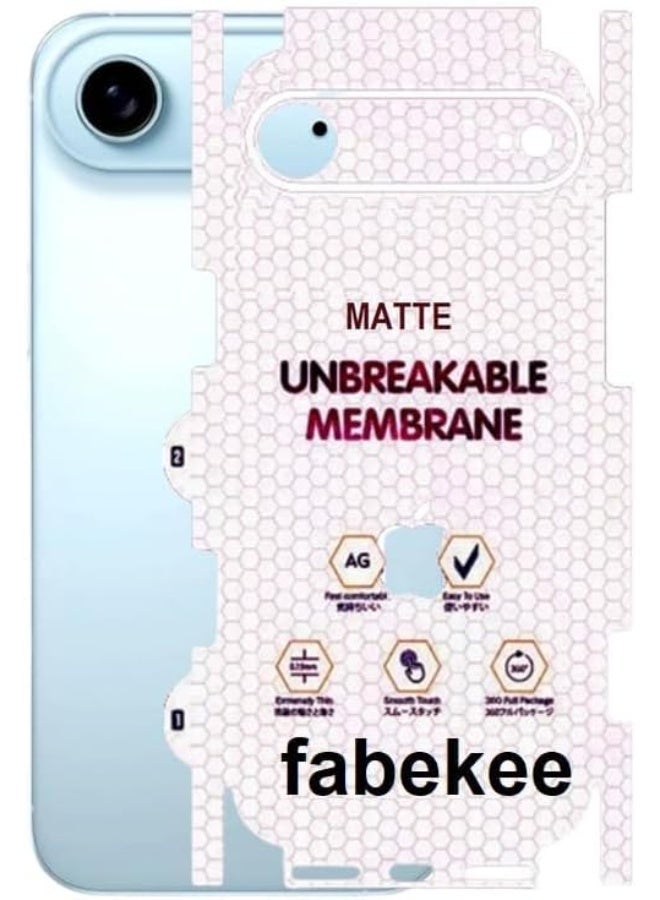 Muzz fabekee Matte Back Sticker Screen Protector for iPhone 17 Air, Anti-Fingerprint, Anti-Scratch - Image 3