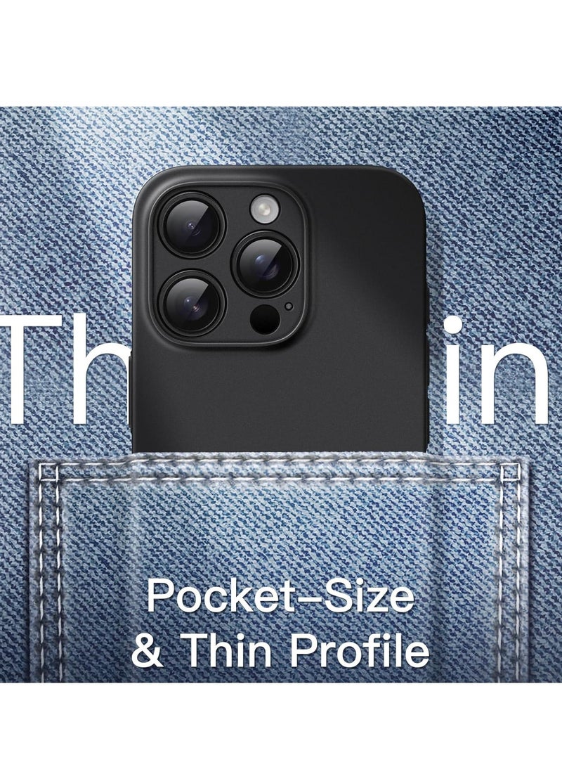 ELTRAZONE Ultra-Slim 0.35mm iPhone 16 Pro Case (6.3 Inch) – Lightweight Matte Finish, Full Camera Protection, Minimalist Hard Cover (Black) - Image 5