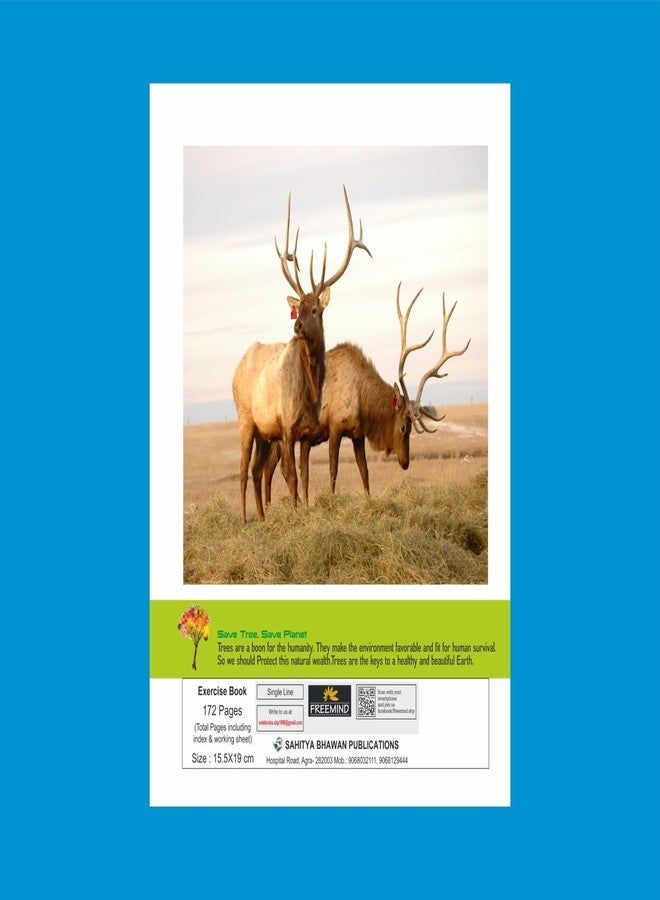 FREEMIND Wild Life Notebooks, Double Line Ruled, 19 x 15.5 cm, 172 Pages, Pack of 12 - Image 4