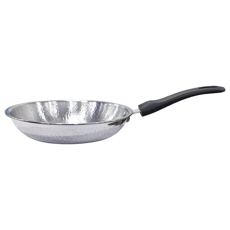 Shri & Sam Shri & Sam Stainless Steel Light Weight Hammered Fry Pan, 1.5 mm, 22 cm 