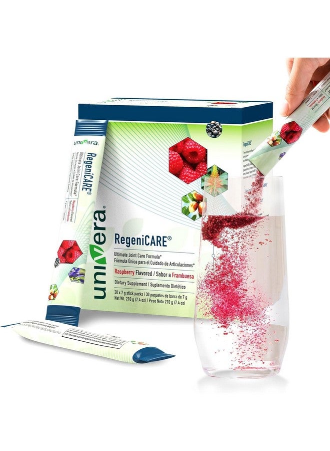Univera RegeniCARE, Glucosamine, Chondroitin, MSM, Univestin, Joint Health, Joint Support, Easy to Carry, Raspberry Flavor (30ct, 7g Individual Packets) - Image 1