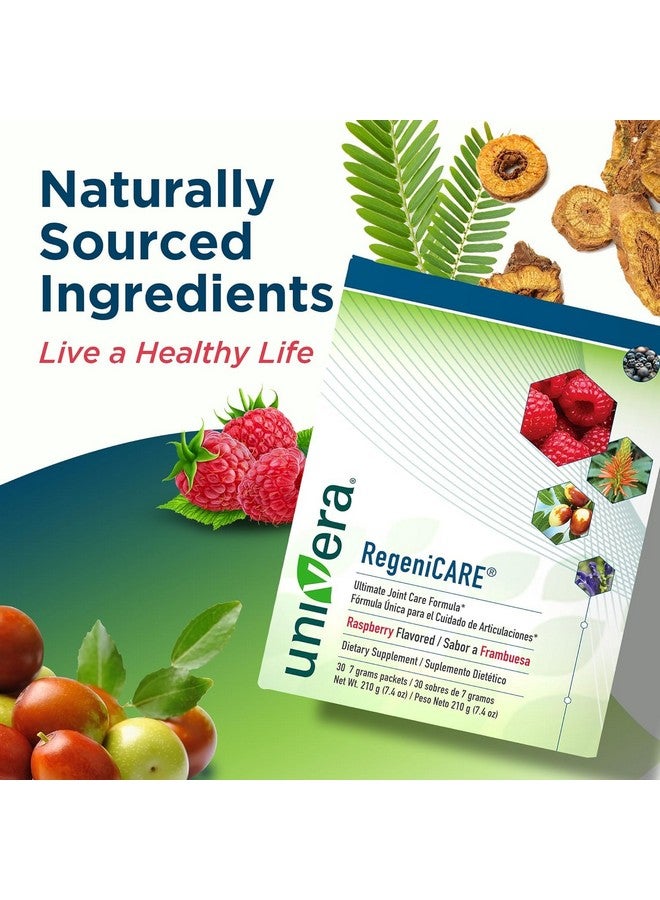 Univera RegeniCARE, Glucosamine, Chondroitin, MSM, Univestin, Joint Health, Joint Support, Easy to Carry, Raspberry Flavor (30ct, 7g Individual Packets) - Image 3