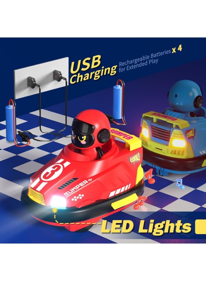 LBMT مجموعة ألعاب سيارات كرتونية لطيفة تعمل بالتحكم عن بعد مكونة من لاعبين ألعاب كرة قدم،ألعاب سيارات صغيرة RC للأطفال الصغار مع ضوء وصوت ودوران 360°، هدايا عيد ميلاد/حفلة للأولاد والبنات بعمر 3 4 5 سنوات - Image 5