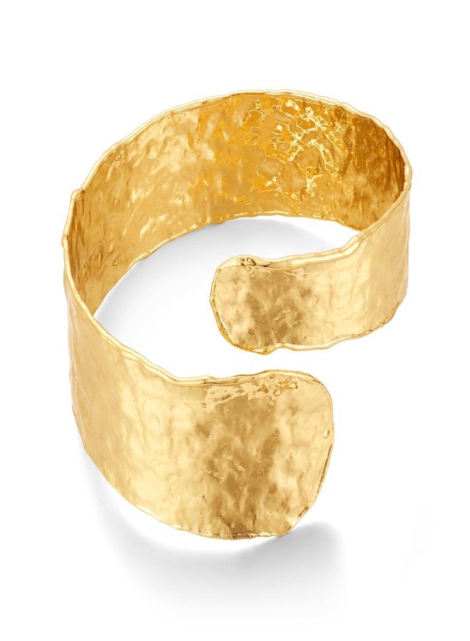 WOWORAMA Gold Arm Cuff Bracelet Hammered Chunky Upper Arm Cuff Jewelry for Women Adjustable Open Cuffs Bangle Bracelets Boho Statement Bracelet - Image 1