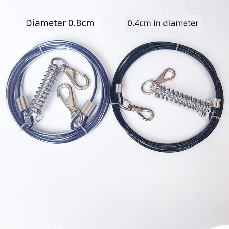 Wire anti-bite dog chain, large dog, medium dog, small dog collar, leash, one-to-two explosion-proof leash - Image 3