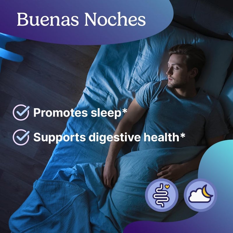 Santo Remedio Buenas Noches Promotes Sleep Supports Digestive Health Contains Zylaria DE111 Probiotics Melatonin - Image 2