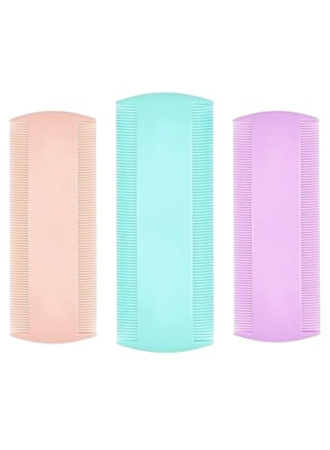 YBN 3Pcs Lice and Nits Removal Comb - Dandruff Dust Narrow Teeth for Women and Men - Fine Teeth Hair Accessory (Multicolour) - Image 1