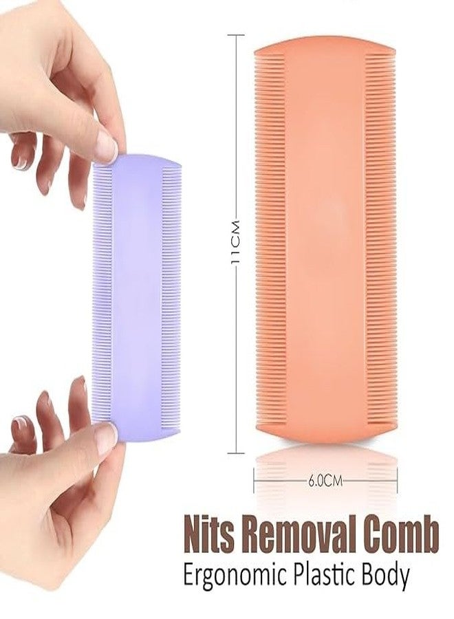 YBN 3Pcs Lice and Nits Removal Comb - Dandruff Dust Narrow Teeth for Women and Men - Fine Teeth Hair Accessory (Multicolour) - Image 2