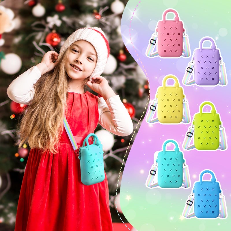 Bulyoou 6 Pcs Mini Silicone Beach Tote Bag with Drainage Hole Waterproof Sandproof Travel Birthday Gift Handbag for Sports Gym Pool Beach Travel Outdoor - Image 2