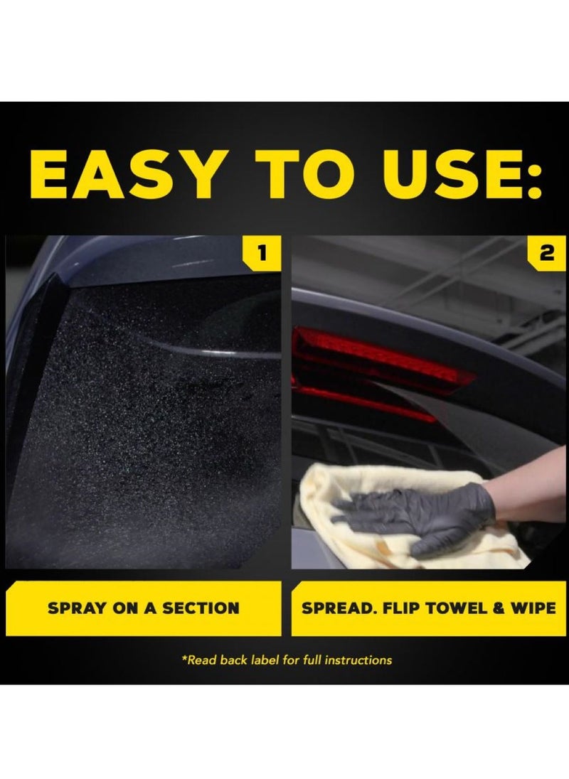 Meguiars - Ultimate Glass Cleaner & Water Repellent - Premium Glass and Window Cleaner for Quick Cleaning with Hydrophobic Technology that Acts as a Rain Repellent Improving Visibility in Rain, 16oz - Image 1